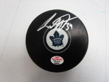Auston Matthews of the Toronto Maple Leafs signed autographed hockey puck PAAS COA 600