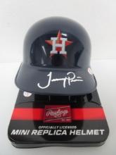 Jeremy Pena of the Houston Astros signed autographed mini batting helmet PAAS COA 953