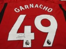 Alejandro Garnacho of Manchester United signed autographed soccer jersey PAAS COA 601