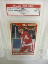 Steve Yzerman Detroit Red Wings 1990-91 O-Pee-Chee #222 graded PAAS Mint 9