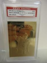 Troy Aikman Dallas Cowboys 1994 Bleachers 23K Gold #NN graded PAAS Gem Mint 10