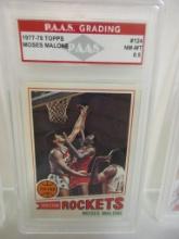 Moses Malone Houston Rockets 1977-78 Topps #124 graded PAAS NM-MT 8.5