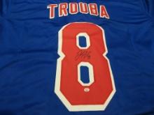 Jacob Trouba of the NY Rangers signed autographed hockey jersey PAAS COA 180