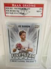 Joe Burrow 2020 Hit Premier Draft ROOKIE #94 graded PAAS Mint 9