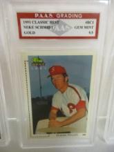 Mike Schmidt Phillies 1991 Classic Best Gold #BC1 graded PAAS Gem Mint 9.5