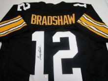 Terry Bradshaw of the Pittsburgh Steelers signed autographed football jersey PAAS COA 750