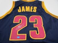 LeBron James of the Cleveland Cavaliers signed autographed basketball jersey TAA COA 269