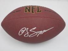 OJ Simpson of the Buffalo Bills signed autographed full size football TAA COA 775