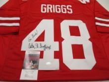 Anthony Griggs of the OSU Buckeyes signed autographed football jersey JSA COA 771