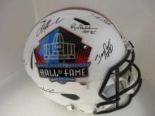 Troy Aikman Jerry Rice Jim Brown Barry Sanders +9 signed auto HOF full size helmet PAAS LOA 677