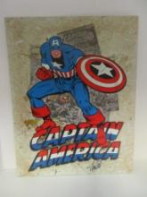 Stan Lee Captain America signed autographed 13x16 metal sign PAAS COA 807