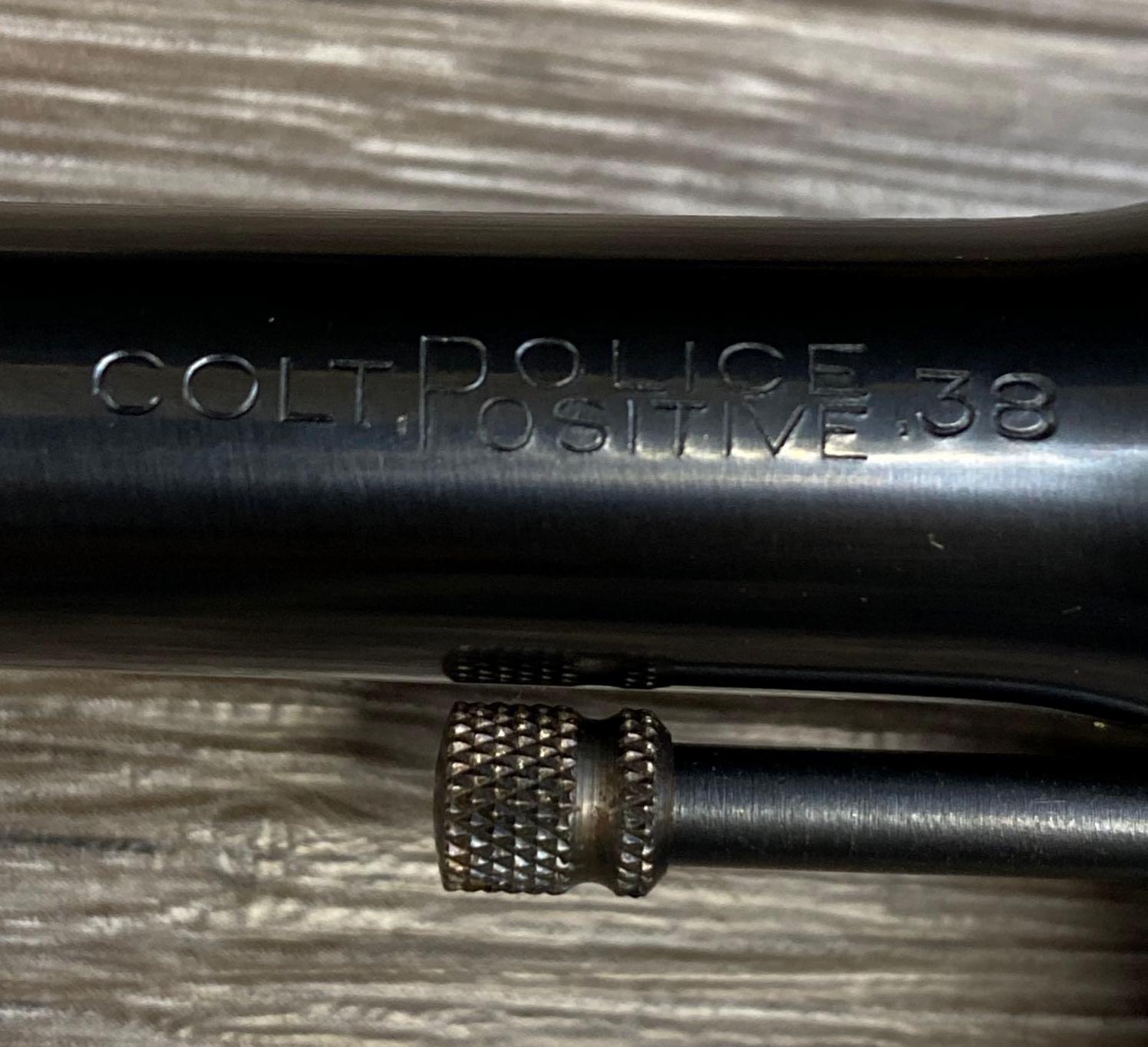COLT POLICE POSITIVE MODEL .38 S&W CALIBER DA REVOLVER W/ ORIGINAL FACTORY CARDBOARD BOX.