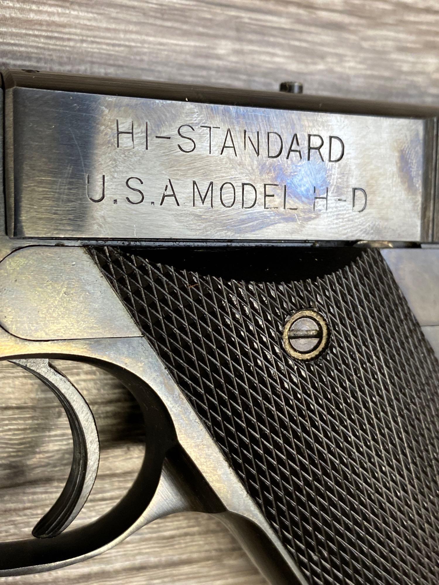 "U.S. PROPERTY" HIGH STANDARD MODEL H-D .22 LR SEMI-AUTO PISTOL W/ FACTORY BOX