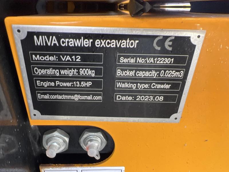 2023 Miva VA12 Mini Excavator