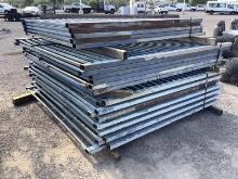 ASST STACK OF WROUGHT IRON FENCE PANELS