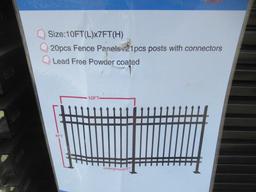 2024 SIMPLE SPACE STEEL FENCING - (20) 10' X 7' FENCE PANELS & (21) POSTS W/ CONNECTORS (UNUSED)