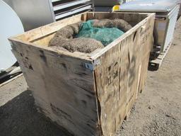 CRATE OF ASSORTED EROSION CONTROL STRAW WATTLES