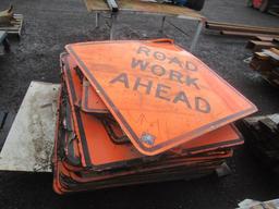APPROXIMATELY (20) ASSORTED CONSTRUCTION ROAD SIGNS
