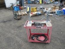 OLYMPIC 1410 WIRE & HOSE CUTTER/MEASURER & CART