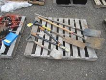 SET OF LOPPERS & (4) SHOVELS