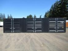 2024 40' HIGH CUBE SHIPPING CONTAINER W/ (3) SIDE DOORS