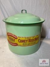 1920's "Coney Island Red Hot Cooker" Porcelain Hot Dog Pot