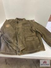 Indian Motorcycle brown distressed leather jacket 2XL