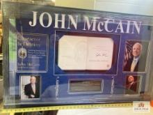 John McCain "Character Is Destiny" Signed Book Photo Frame