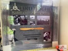 Howard Hughes Signed Wood Propeller Photo Frame