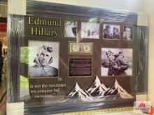 Edmund Hillary Signed $1 Photo Frame