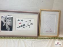 Rosanna Arquetteand Vana White Signed drawings Frames