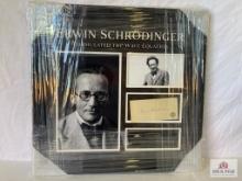 Erwin Schrodinger signed cut photo frame