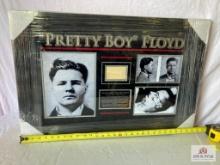 Charles Arthur "Pretty Boy" Floyd Signed Cut Photo Frame