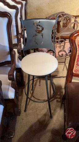 NEW Cast Iron Padded Bar Stools