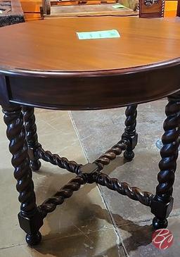 NEW Indonesia Hand Carved Mahogany End Table 30"