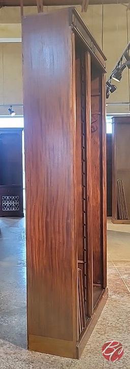 NEW Indonesia Hand Carved Mahogany Double Cabinet