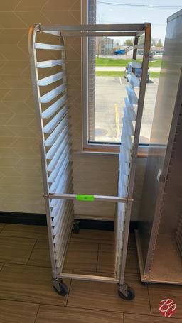 Aluminum Full Size Sheet Pan Rack W/ Casters