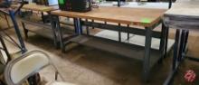 Industrial Metal Frame Worktop Table 72"x30"x34"