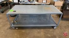 Metal Worktop Table W/ Casters Approx: 72"x36"x30"