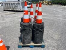 LOT OF (100) REFLECTIVE SAFETY CONES