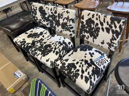 3 Cowhide Pattern Stools