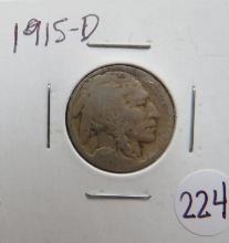 1915- D Buffalo Nickel