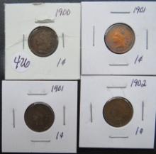 1900, 1901, 1902- Indian Head Penny