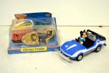 Circus train & Mickey Mouse race car