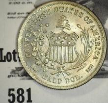 Confederate States Half Dollar Good For 50c in Montgomery Alabama 1961, Copper Nickel Restrike & 180