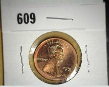 1999 P Lincoln Cent Brilliant Uncirculated Mint Error Lincoln Cent, Struck outside the hub with poss