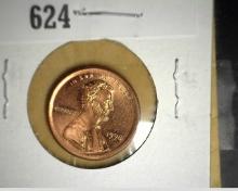 1998 P Lincoln Cent Brilliant Uncirculated Mint Error Lincoln Cent, Struck outside the hub with poss