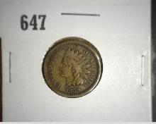 1859 Indian Head Cent, VG.