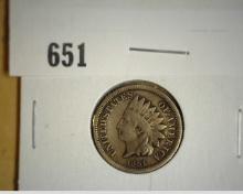 1861 Indian Head Cent, VG.