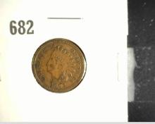 1891 Indian Head Cent, VF.